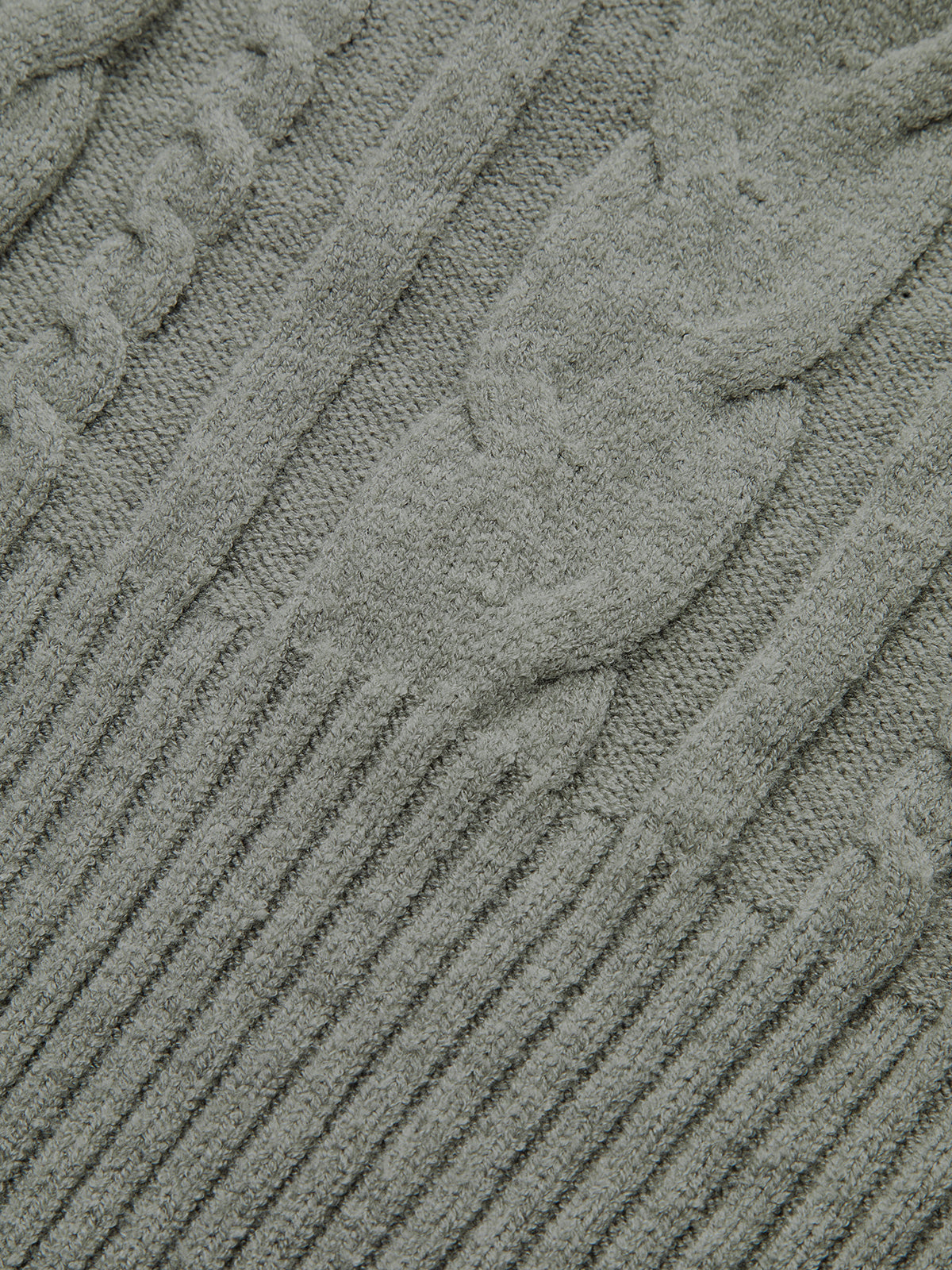 Large Lapel Cable Knit Sleeveless Sweater Vest-Chicvia