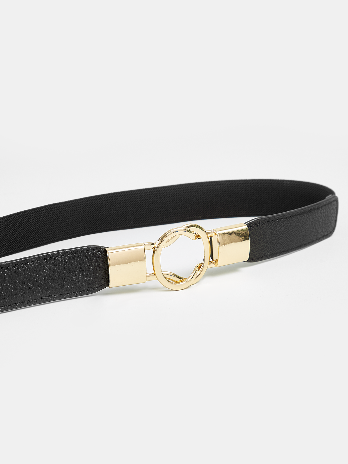 Interlocking Ring Buckle Elastic Belt-Chicvia