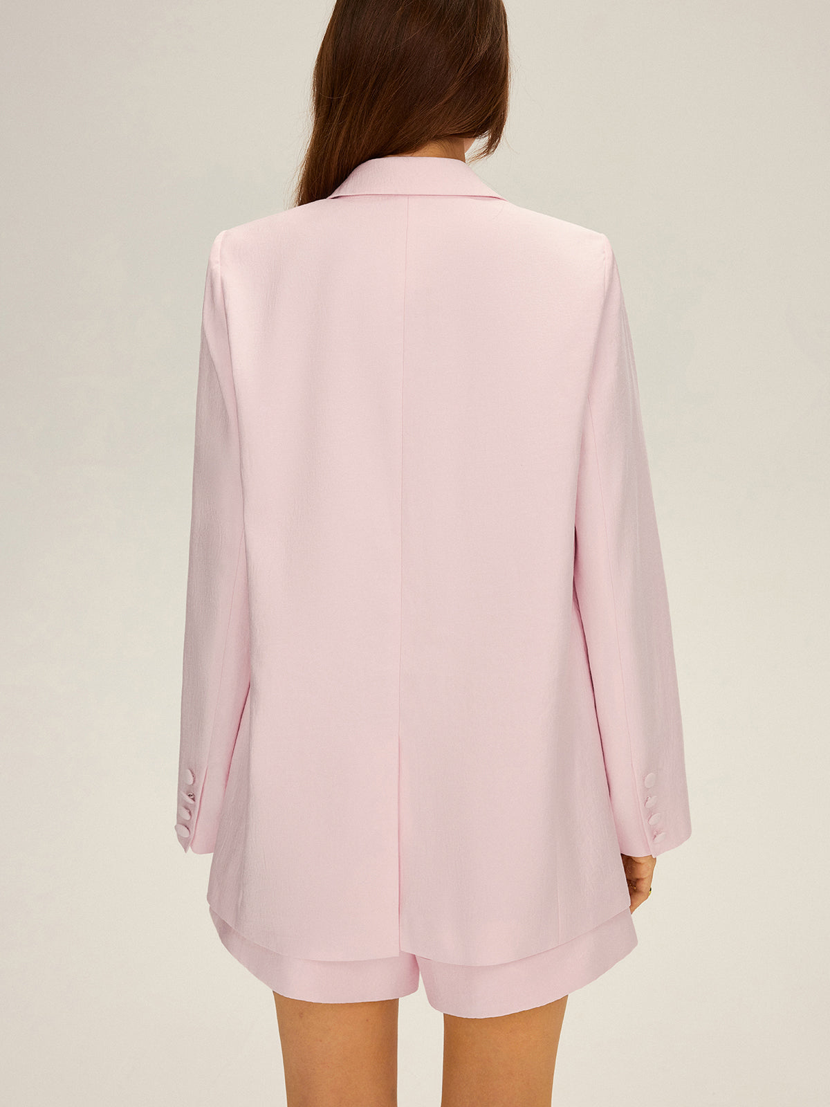 Double-Breasted Oversized Blazer-Chicvia