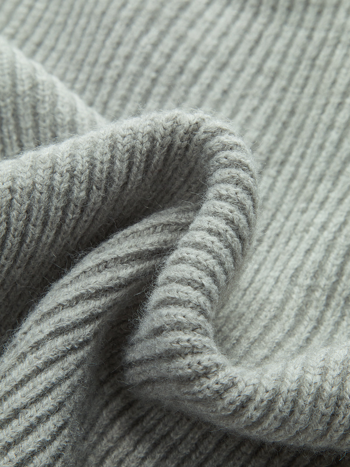 Crew Neck Zip-Up Knit Outerwear-Chicvia