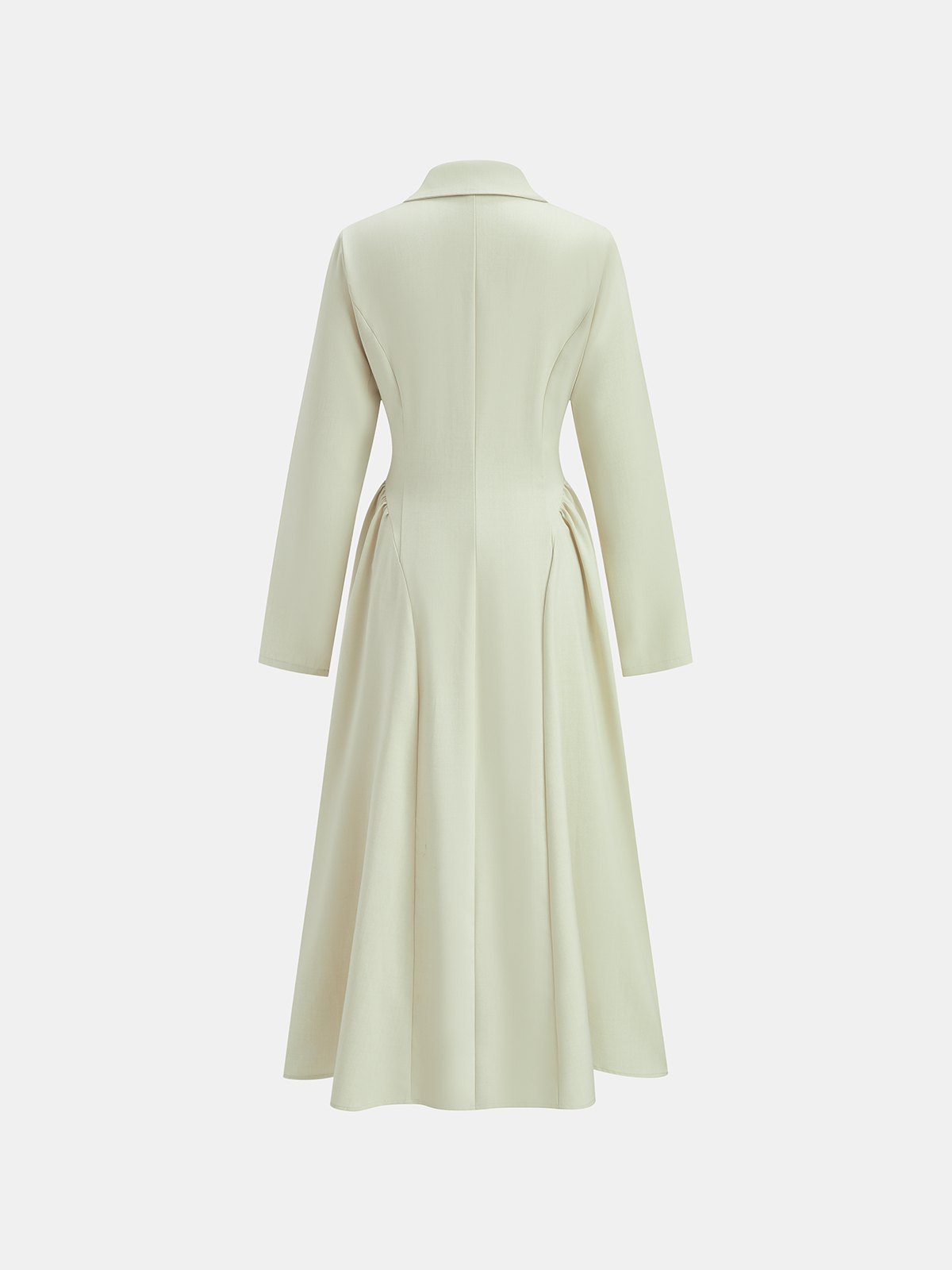 Lapel Collar Button Front Maxi Dress-Chicvia