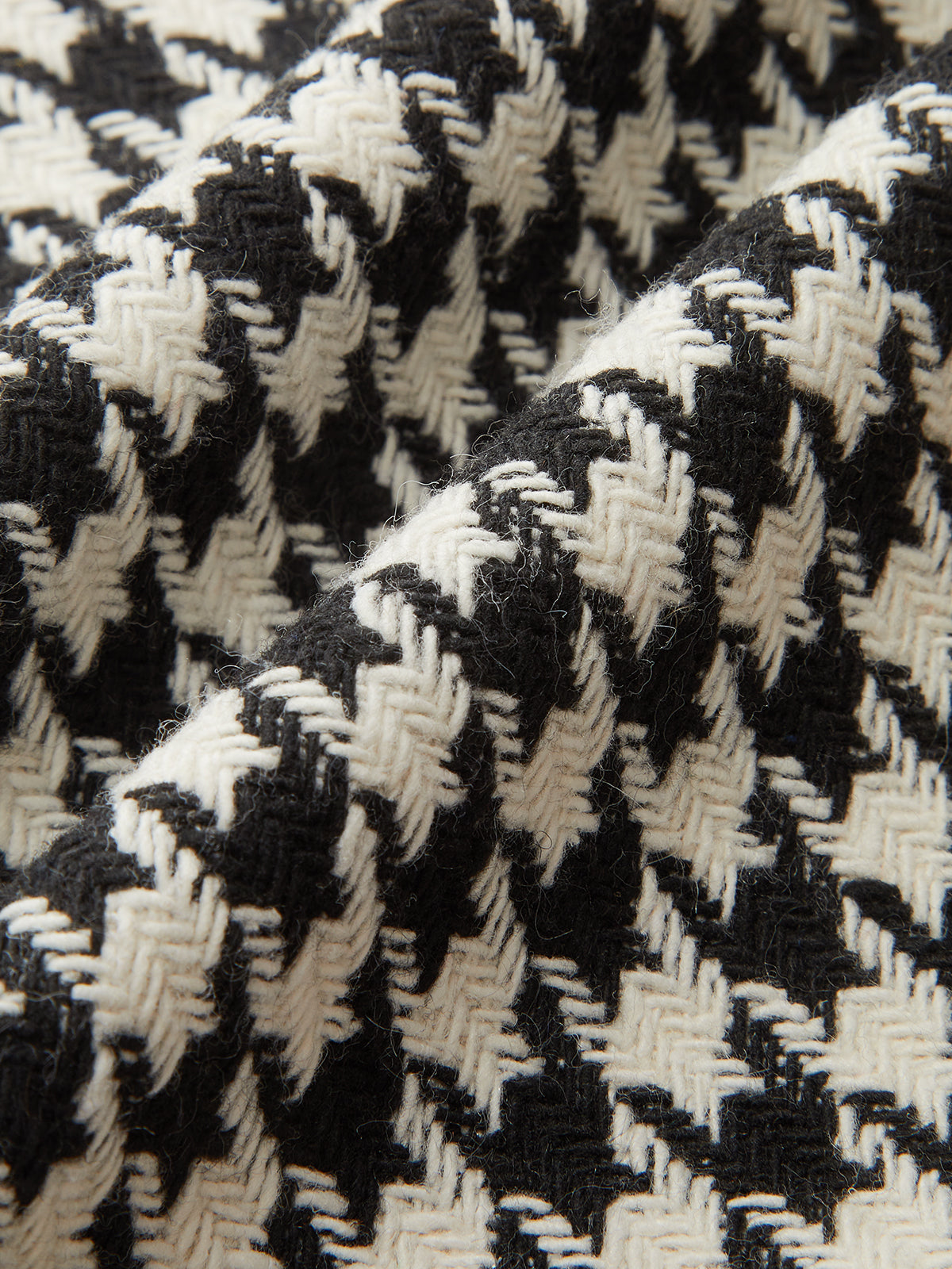 Houndstooth Belted Mini Skirt-Chicvia