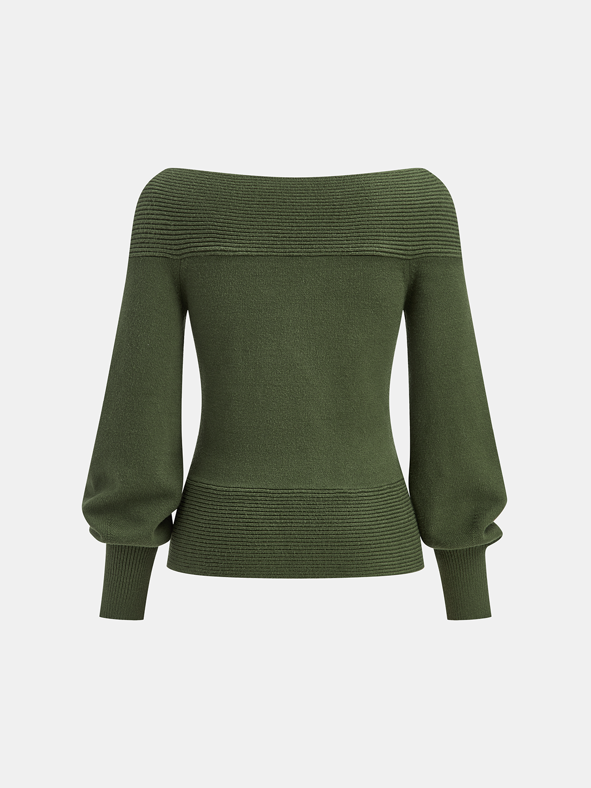 Off-Shoulder Twist Knit Top-Chicvia