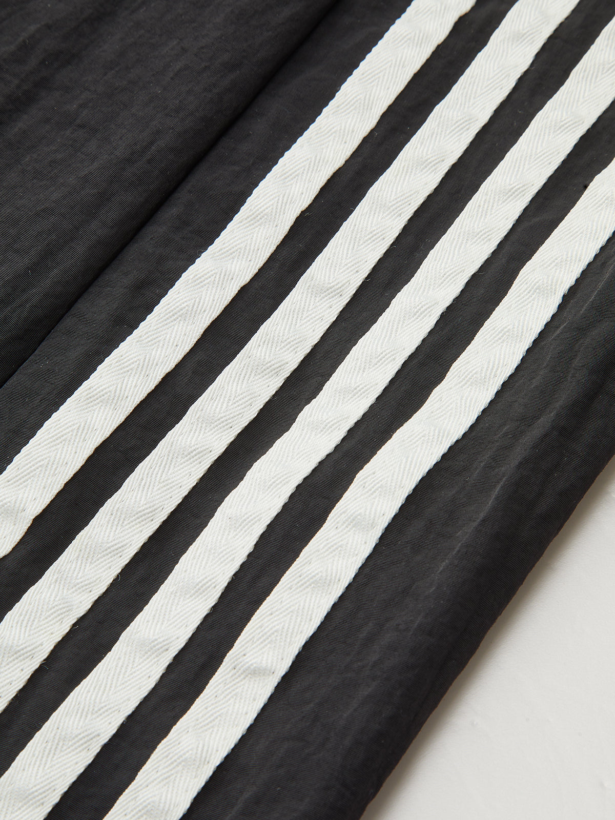 Denim Paneled Striped Drawstring Midi Skirt-Chicvia