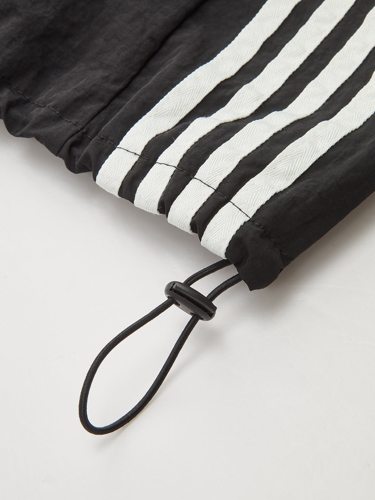 Denim Paneled Striped Drawstring Midi Skirt-Chicvia