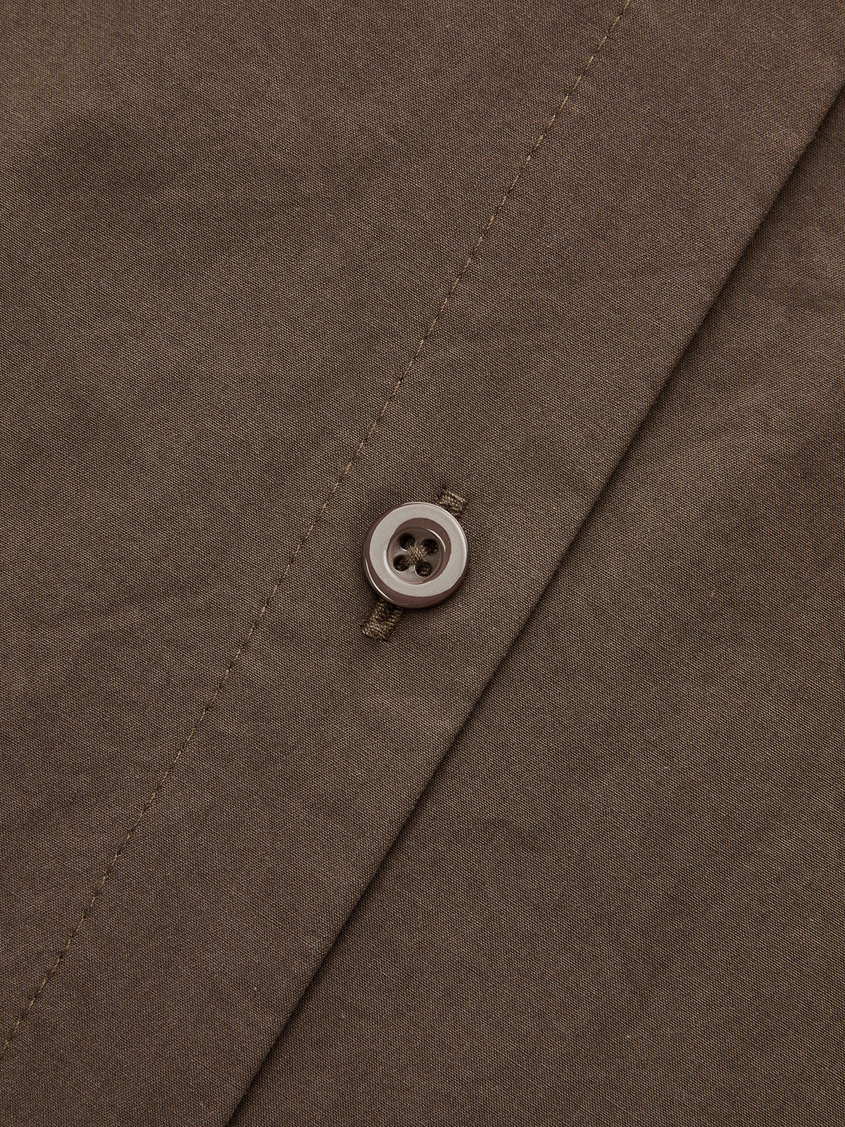 Long Sleeve Button Front Cotton Shirt Dress-Chicvia