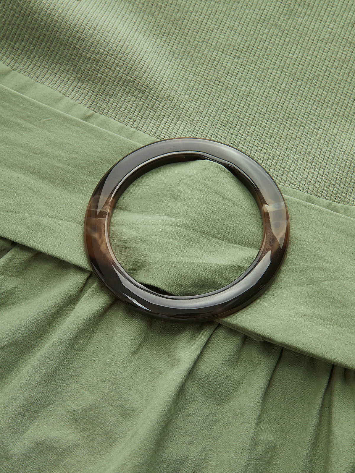 Cotton Blend Ruffled Belted Sleeveless Maxi Dress-Chicvia