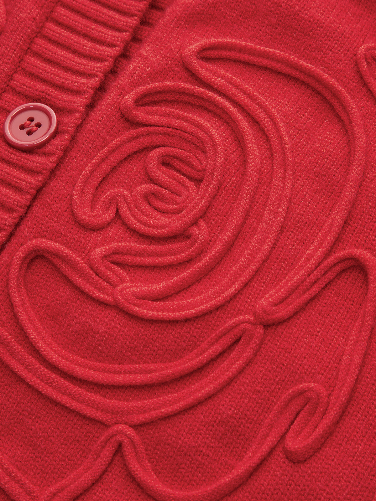 Embroidered Crew Neck Knit Top-Chicvia