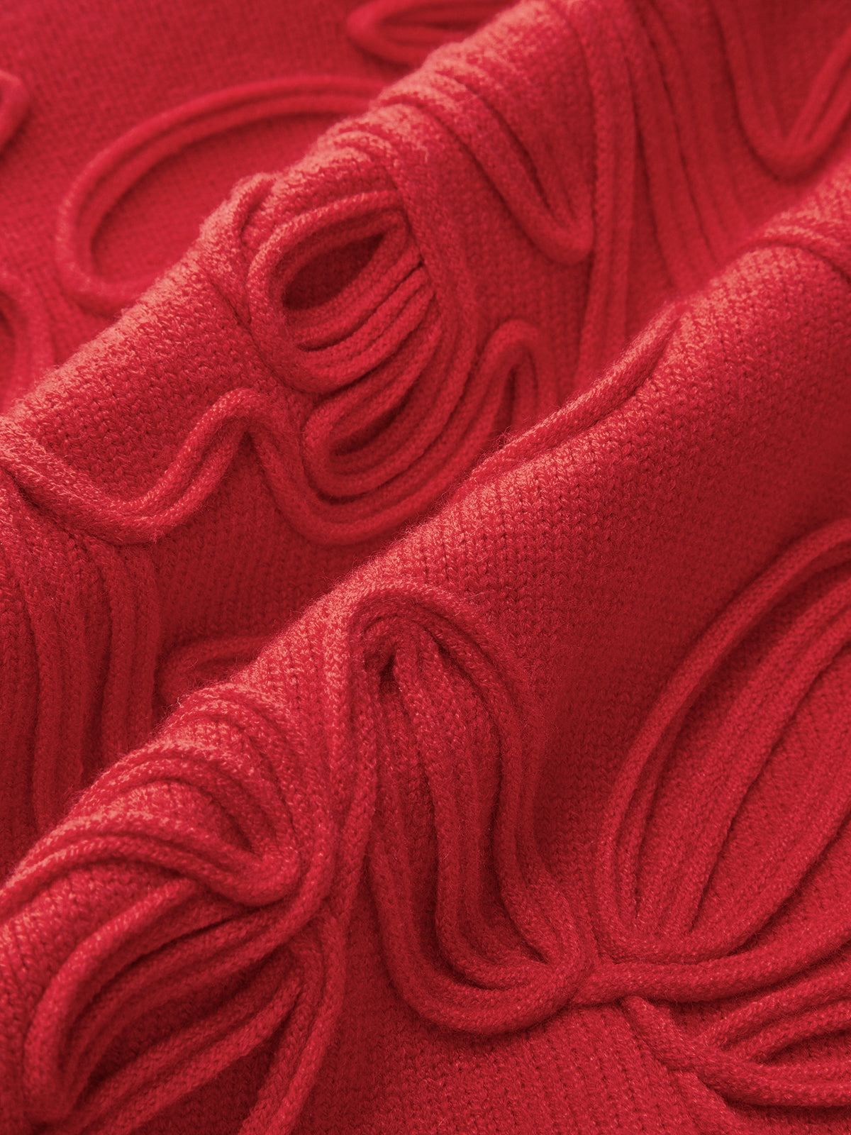 Embroidered Crew Neck Knit Top-Chicvia