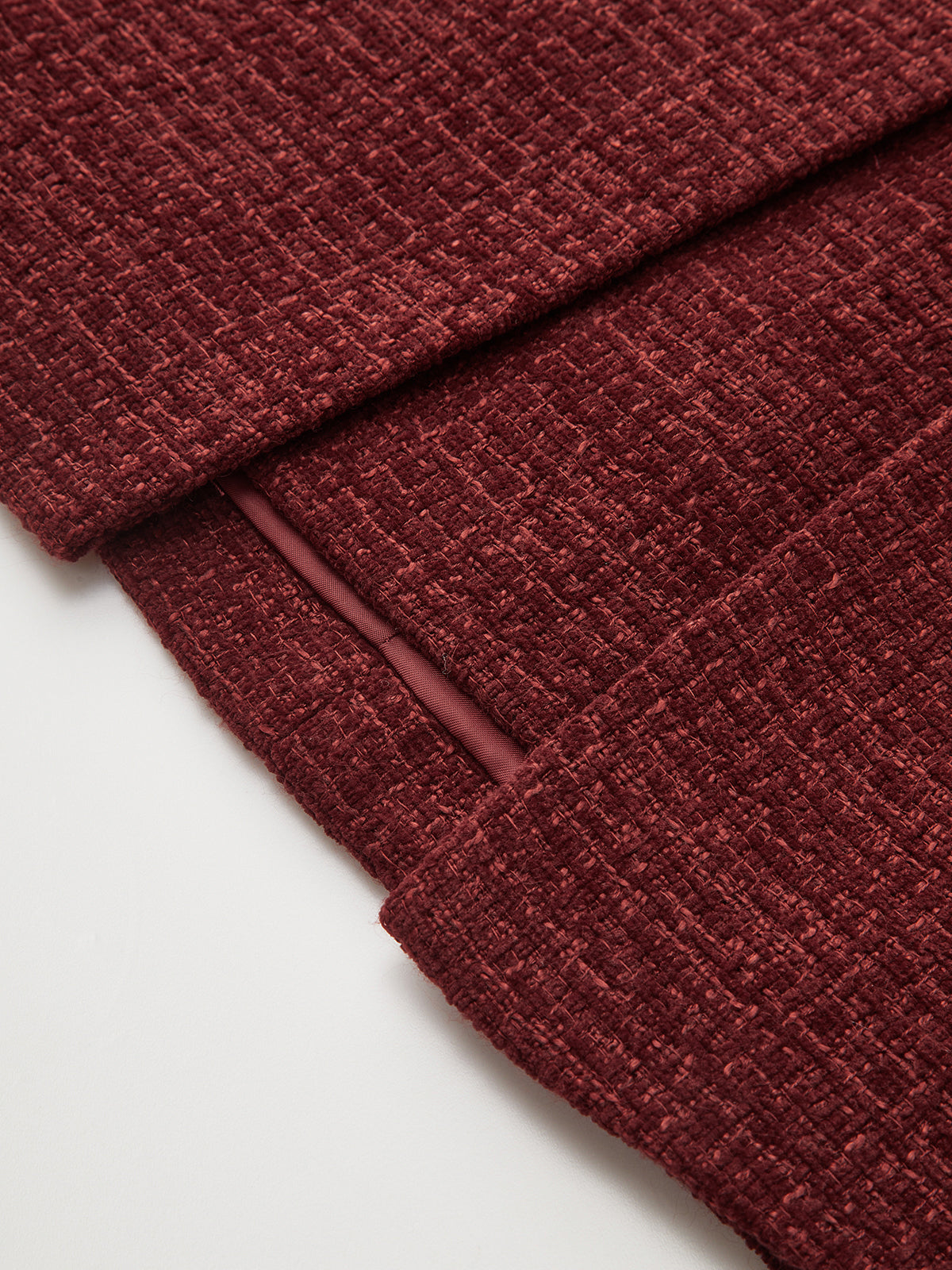 Metal Detail Tweed Slit Mini Skirt-Chicvia