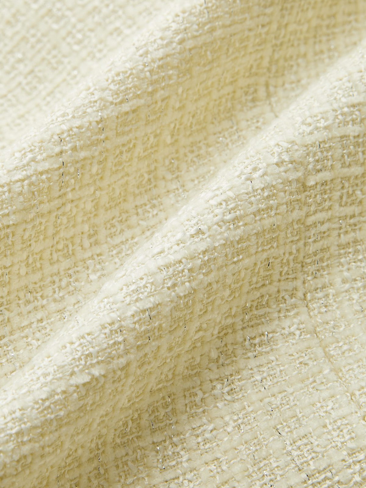 Metal Button Tweed Blazer-Chicvia