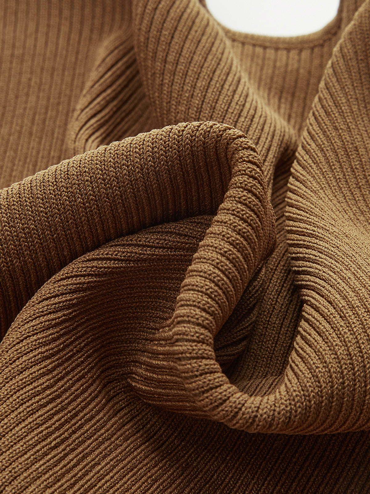 Ribbed Long Sleeve Tie-Back Top-Chicvia