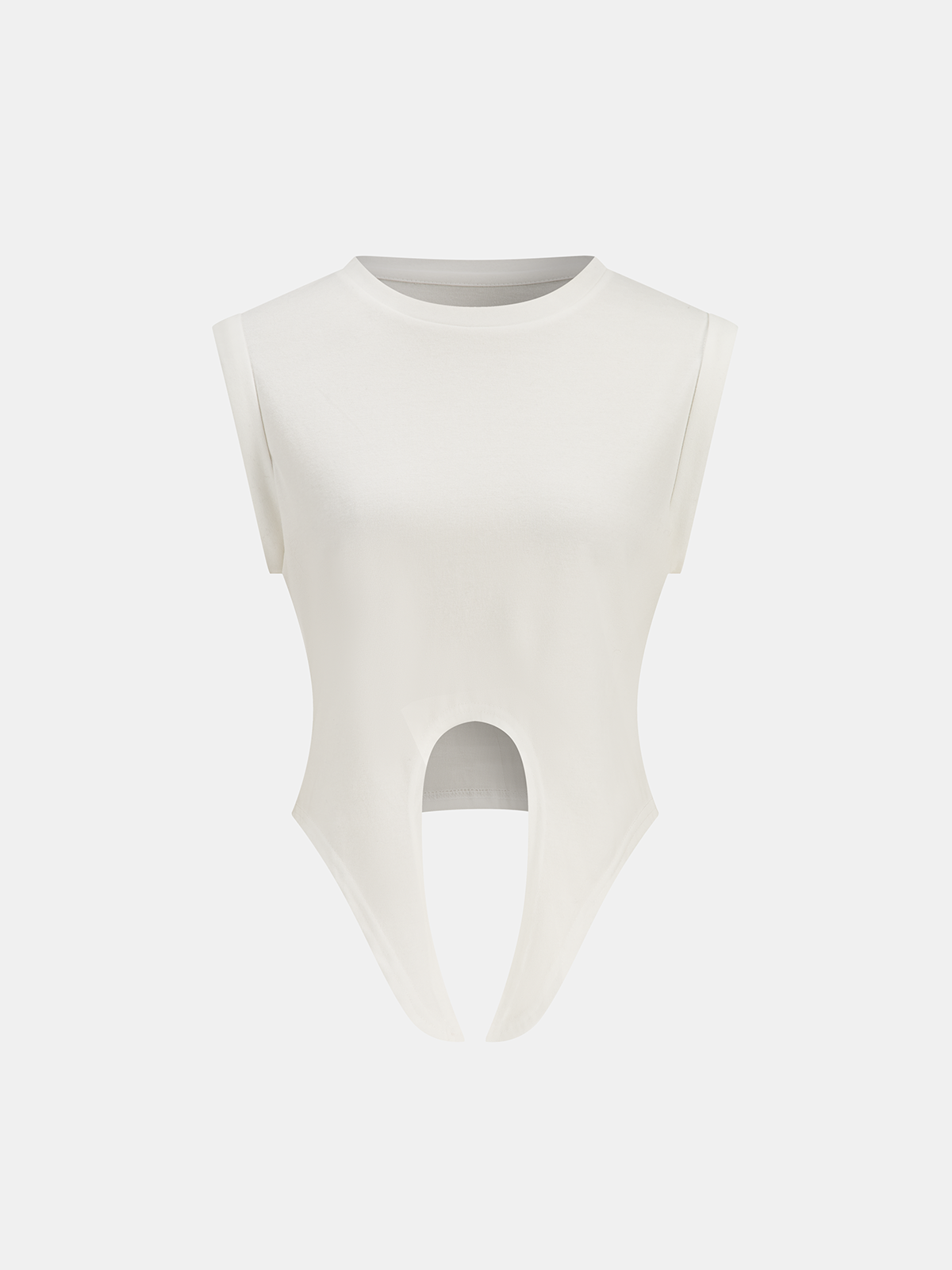 Cotton Knotted T-Shirt-Chicvia