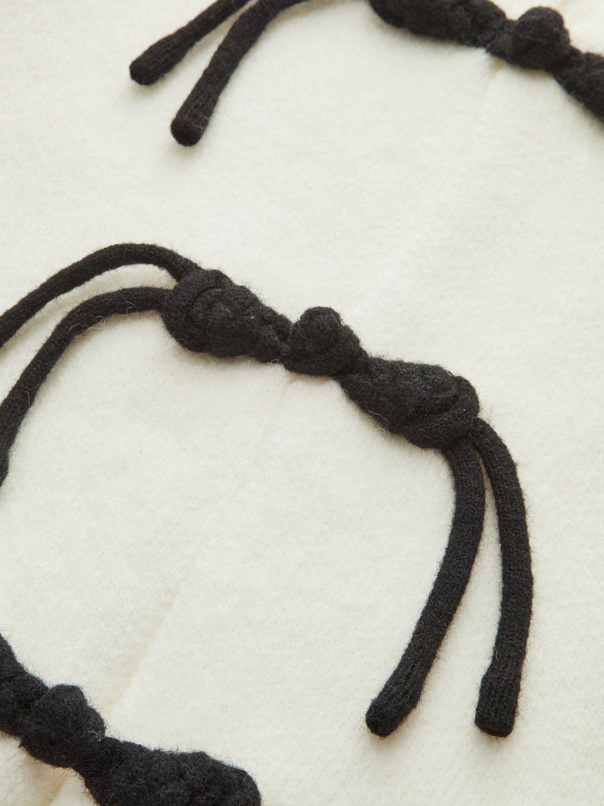 Contrast Knot Button Knit Cardigan-Chicvia