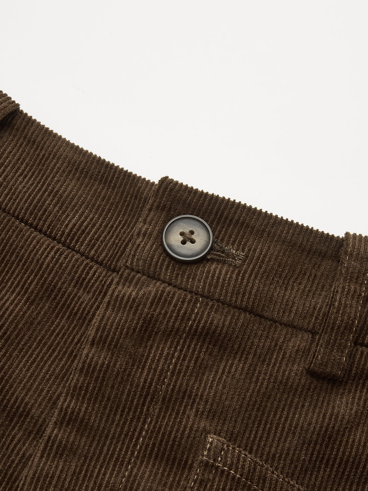 Corduroy Mid-Waist Curved-Leg Pants-Chicvia