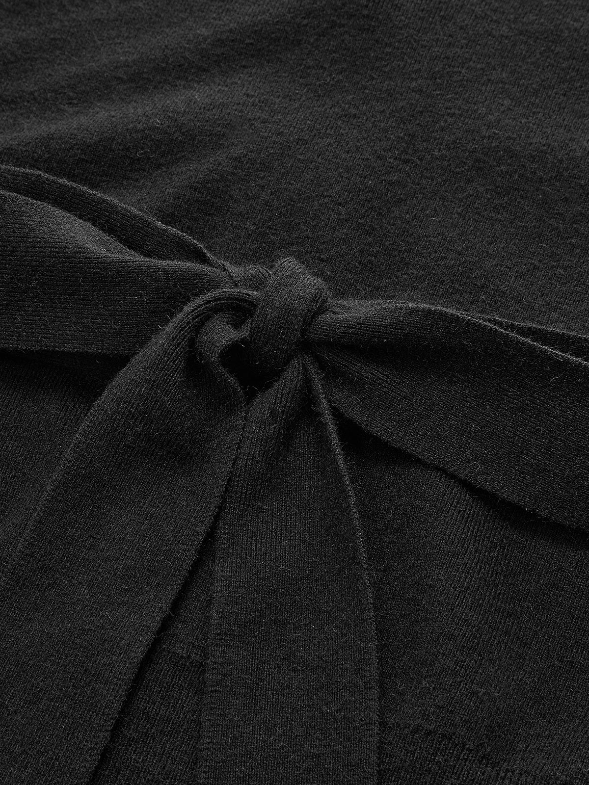 Metal Sun Button Tie-Back Cardigan-Chicvia