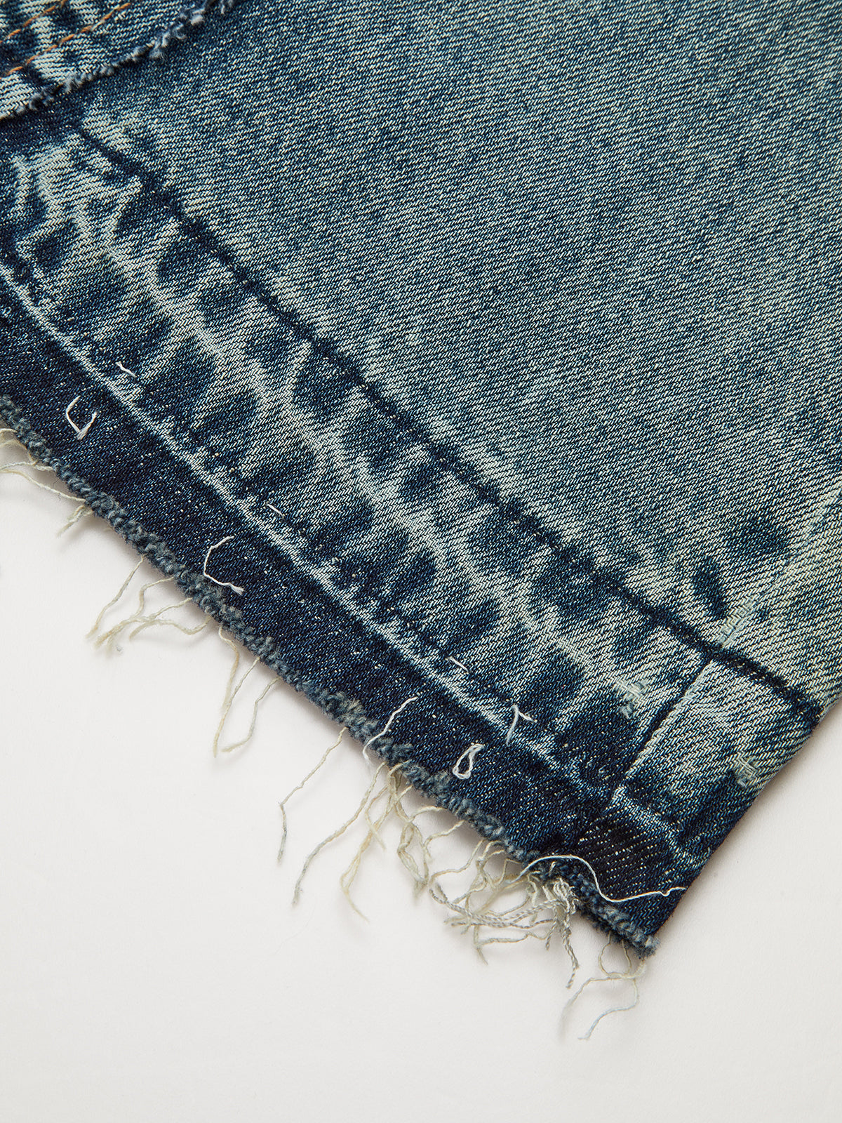 Frayed Hem Paneled Design High-Waisted Jeans-Chicvia