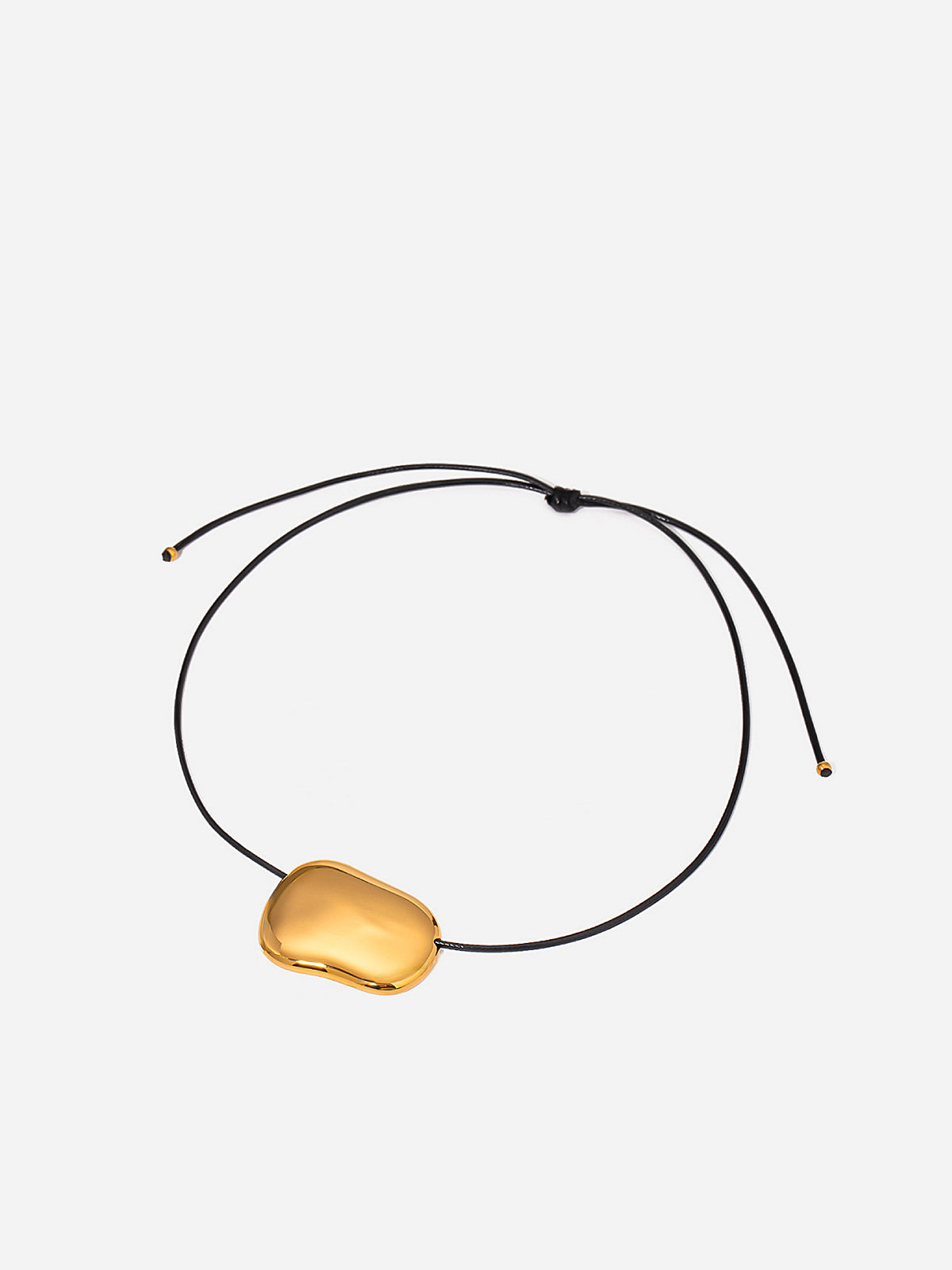 Golden Irregular Smooth Necklace-Chicvia