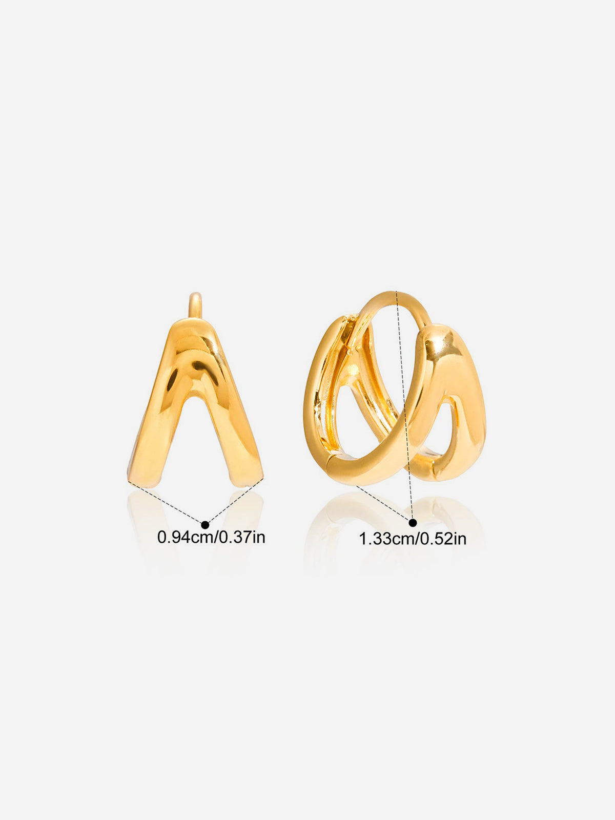 Irregular Shaped Hoop Earrings-Chicvia