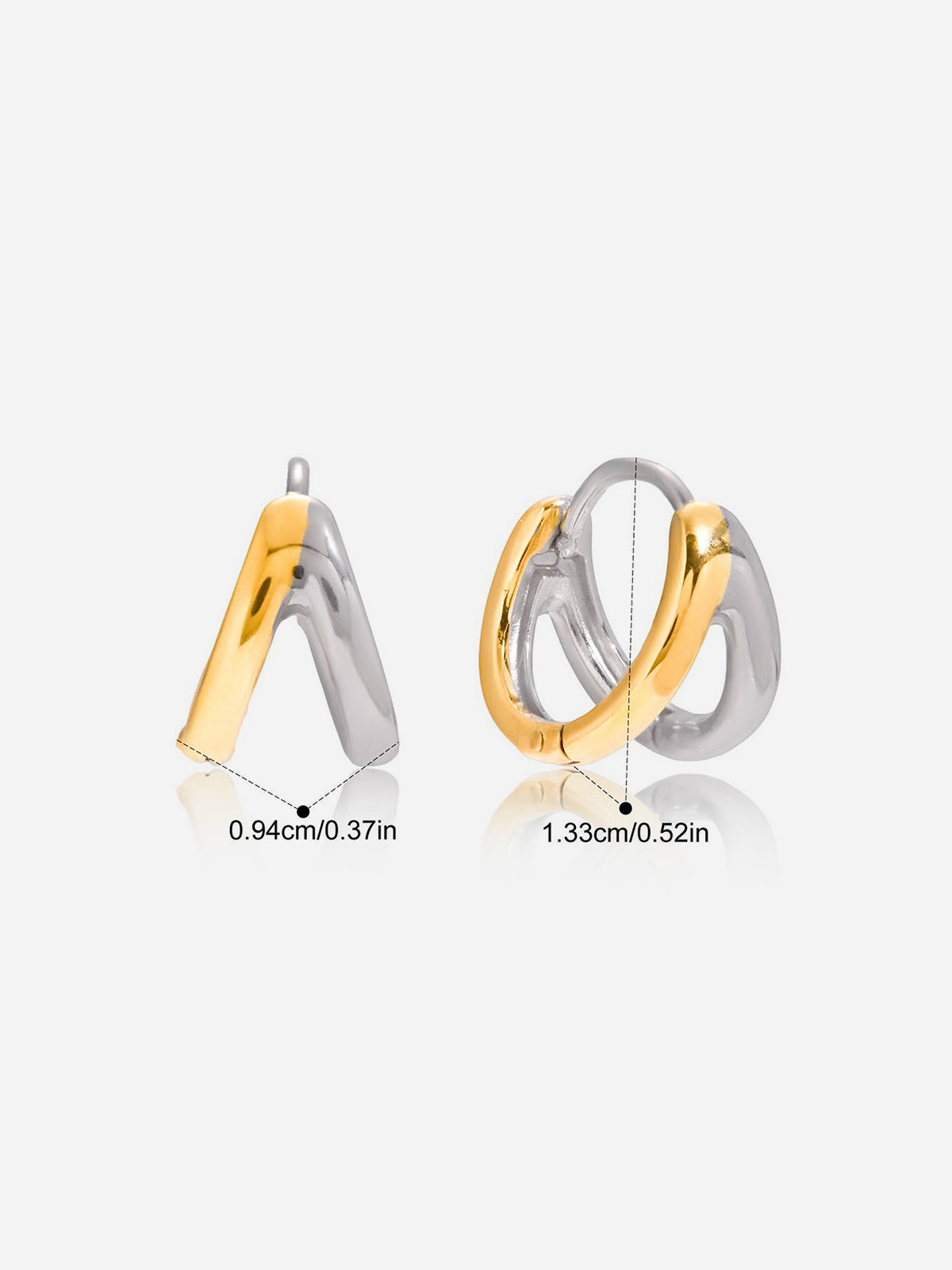 Irregular Shaped Hoop Earrings-Chicvia
