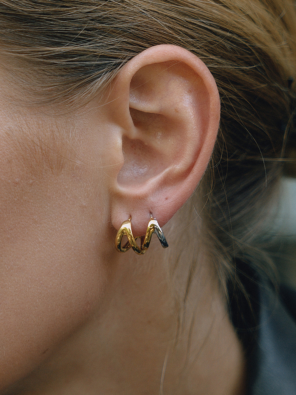 Irregular Shaped Hoop Earrings-Chicvia