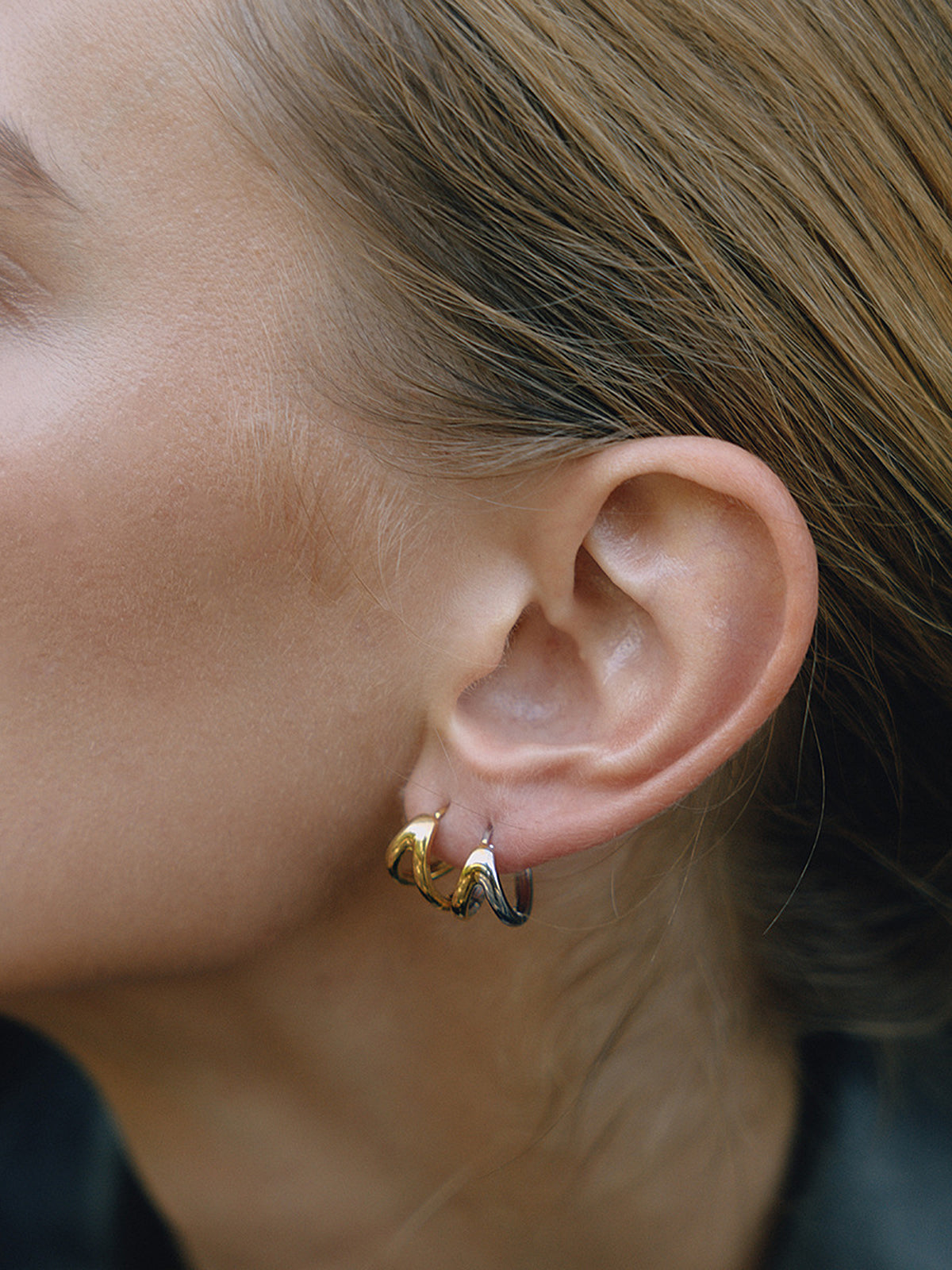 Irregular Shaped Hoop Earrings-Chicvia