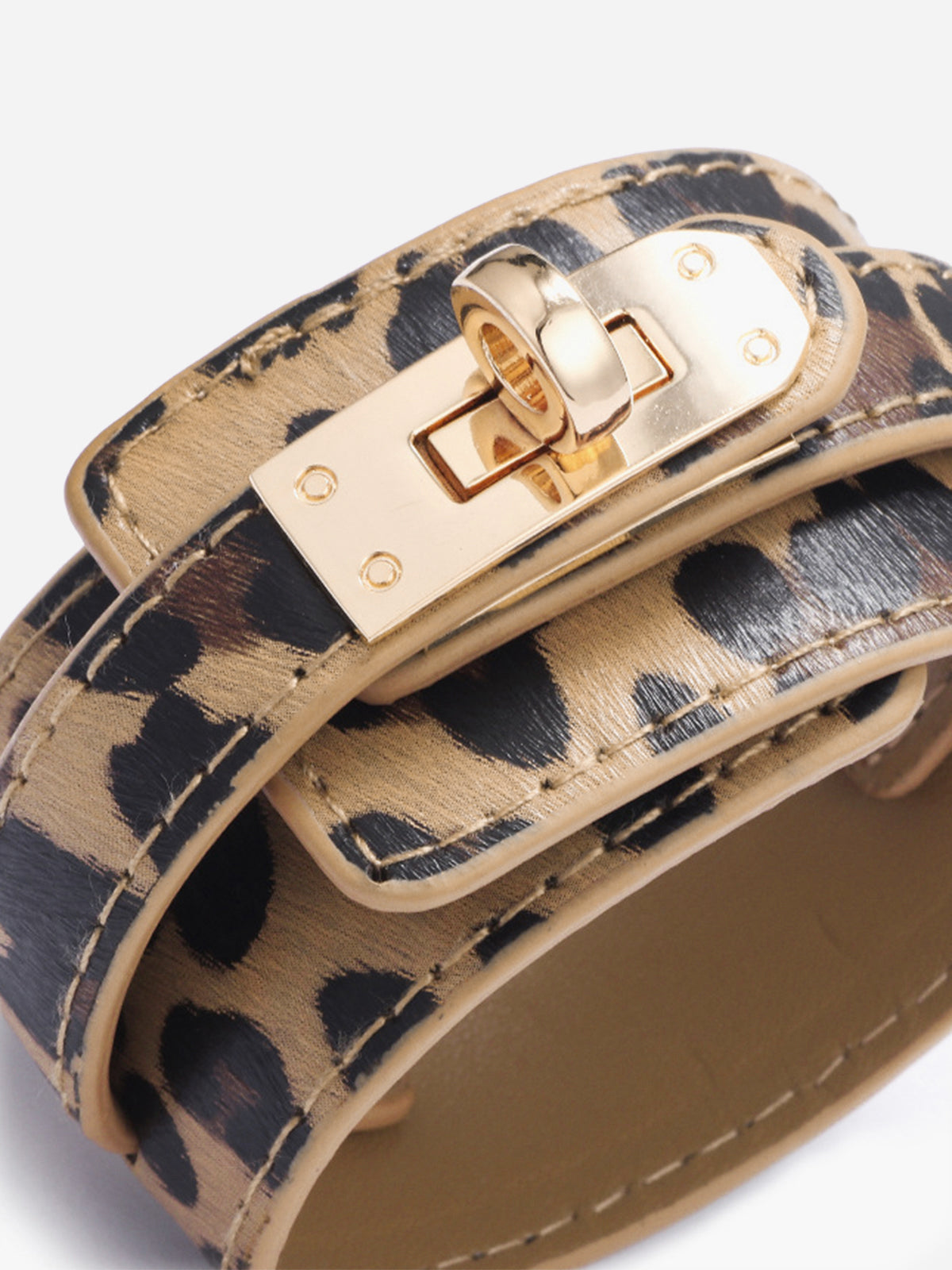 Leopard Print Leather Bracelet-Chicvia