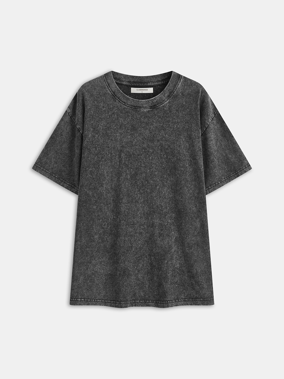 Cotton Washed Short Sleeve T-Shirt-Chicvia