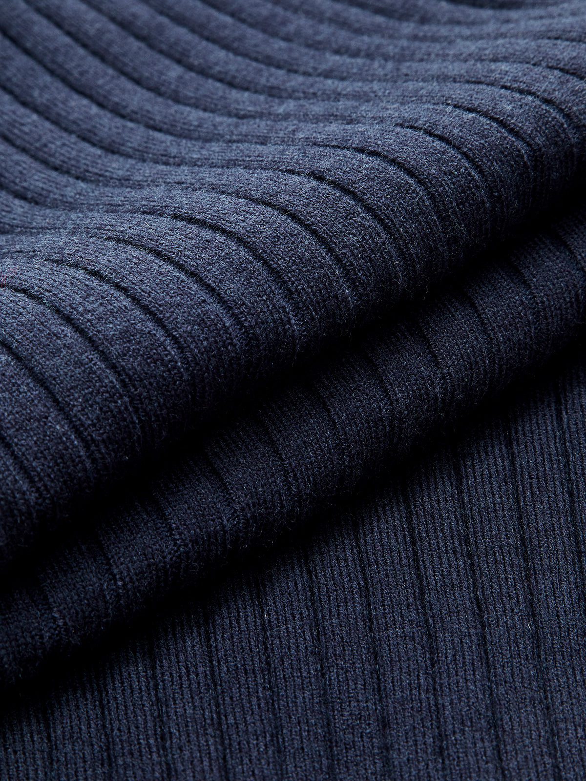 Contrast Flared Cuff Turtleneck Sweater-Chicvia