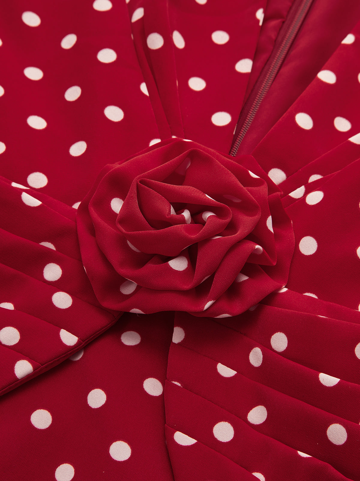 Polka Dot Rosette Top and Skirt Set-Chicvia