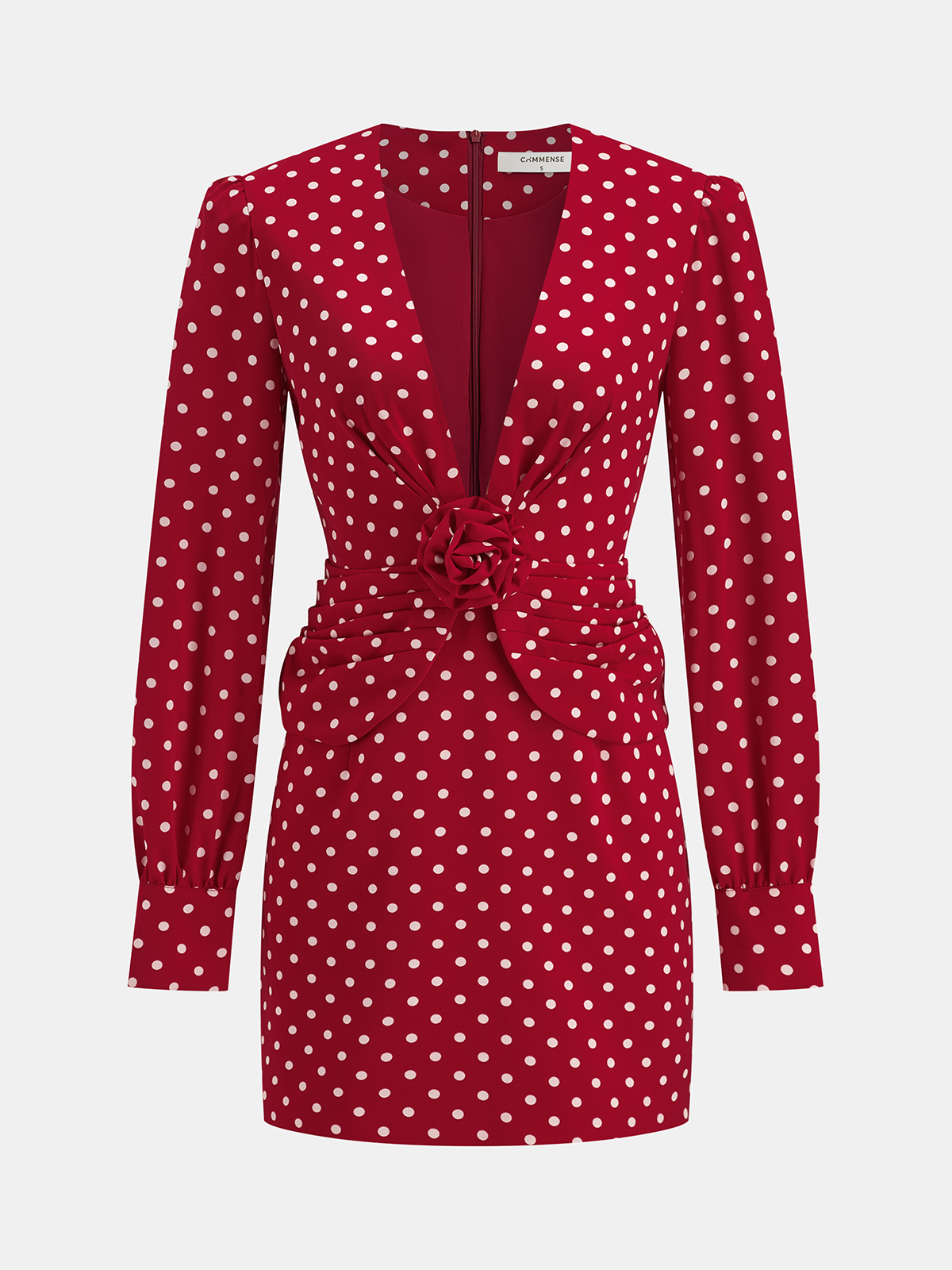 Polka Dot Rosette Top and Skirt Set-Chicvia