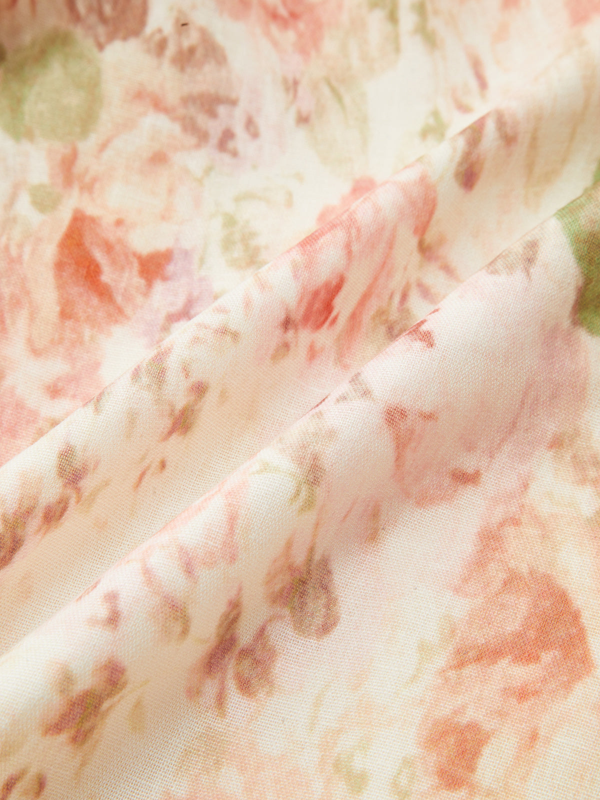 Leg-Of-Mutton Sleeve Floral Print Belted Maxi Dress-Chicvia