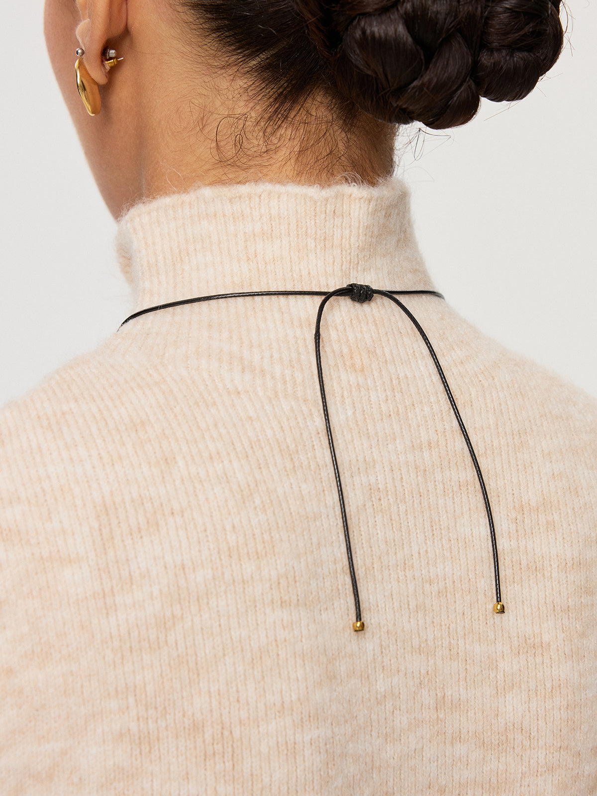 Golden Irregular Smooth Necklace-Chicvia