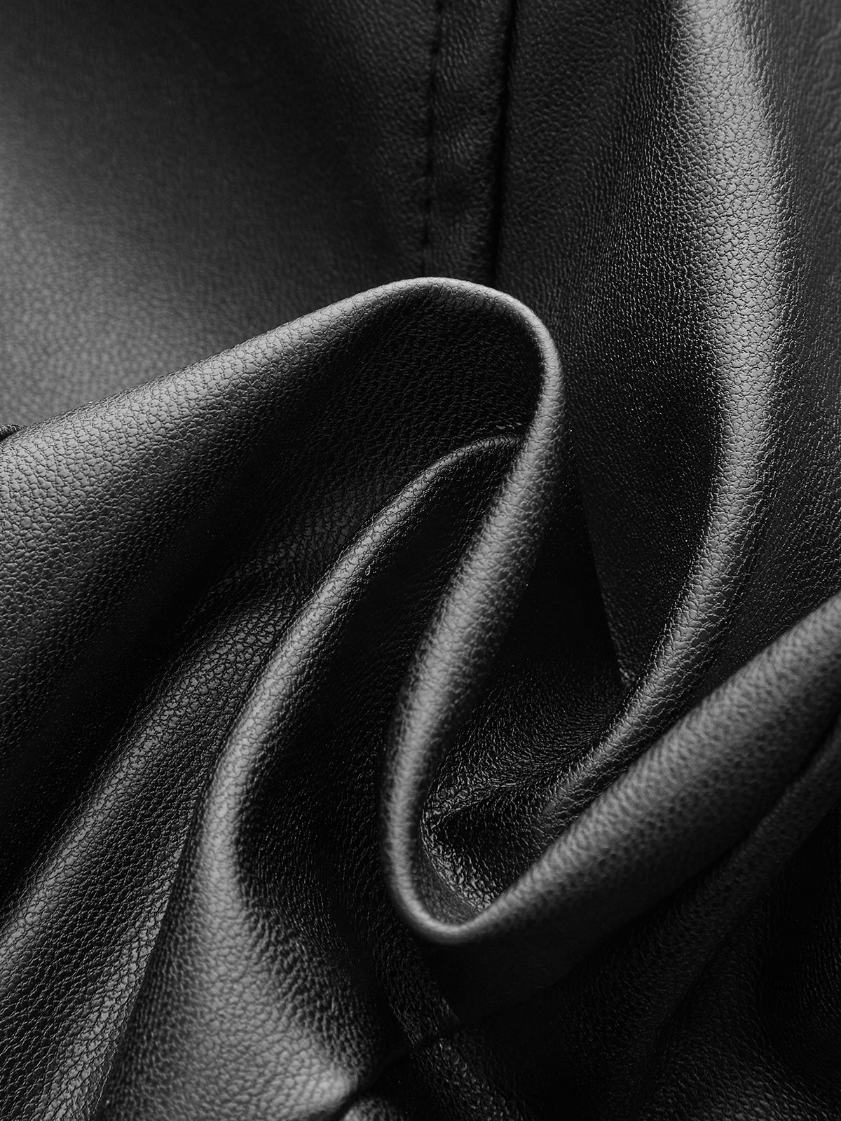 Faux Leather Belted Vest-Chicvia