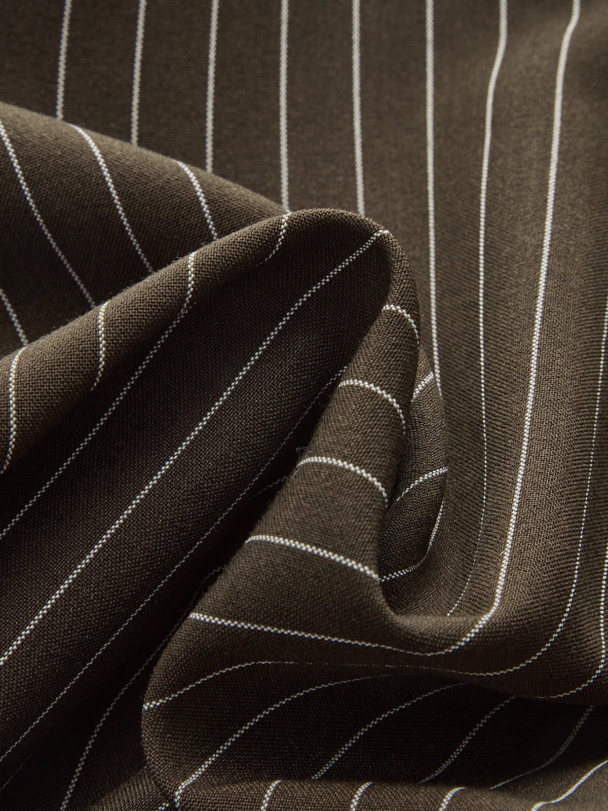 Cinched Waist Striped Shirt-Chicvia