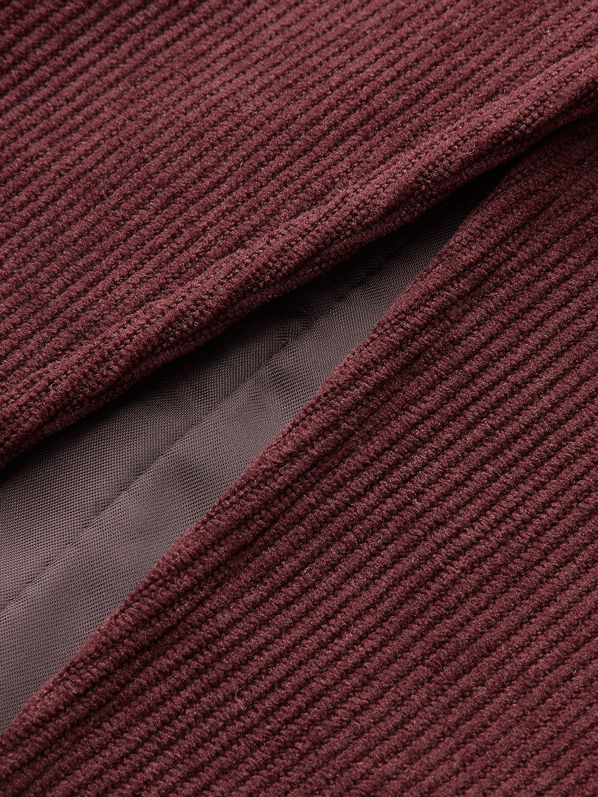 Collared Asymmetric Corduroy Blazer-Chicvia