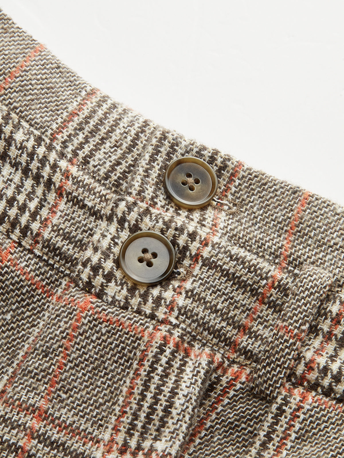 Belted Plaid High-Waisted Pants-Chicvia