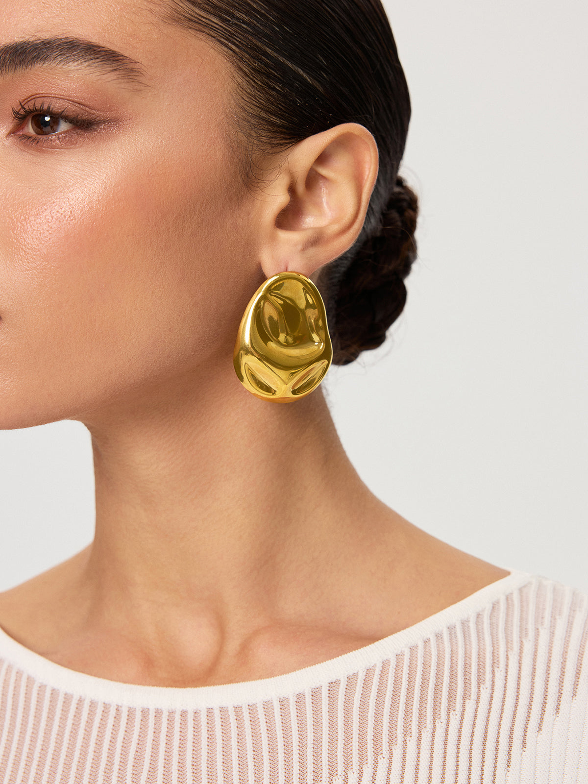 Oversized Irregular Shaped Drop Earrings-Chicvia
