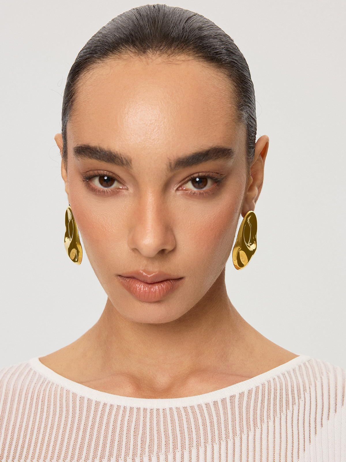 Oversized Irregular Shaped Drop Earrings-Chicvia