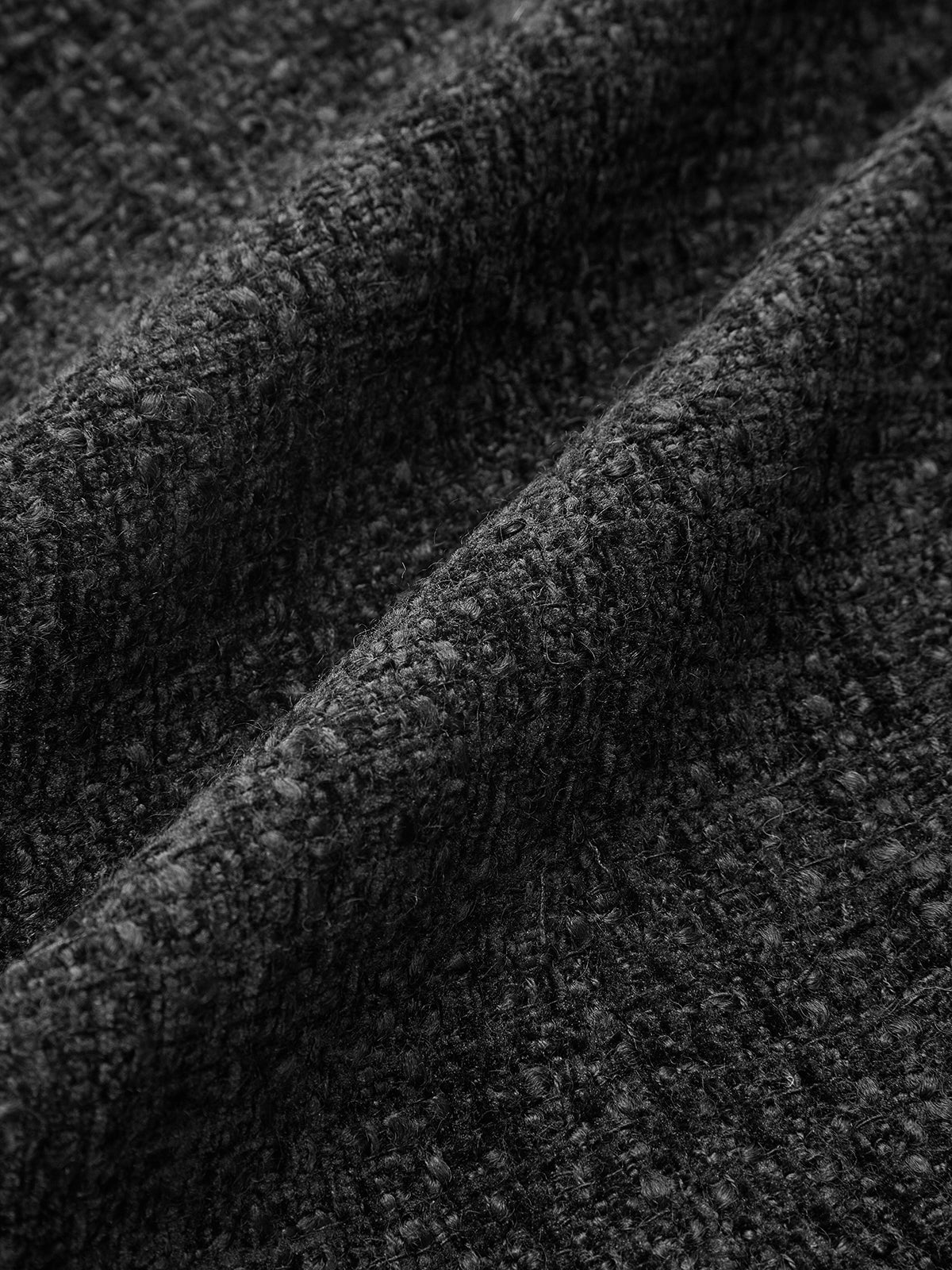 Faux Leather Trim Metal Button Tweed Blazer-Chicvia