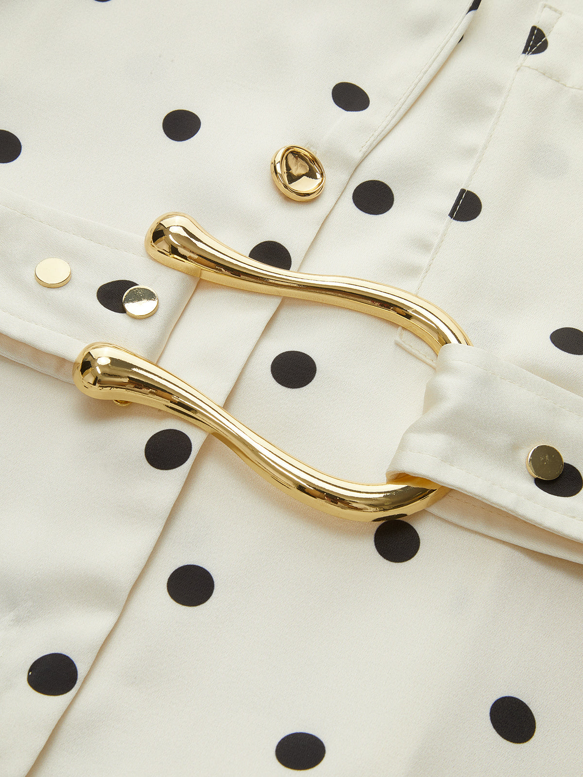 Polka Dot Belted Blazer Dress-Chicvia