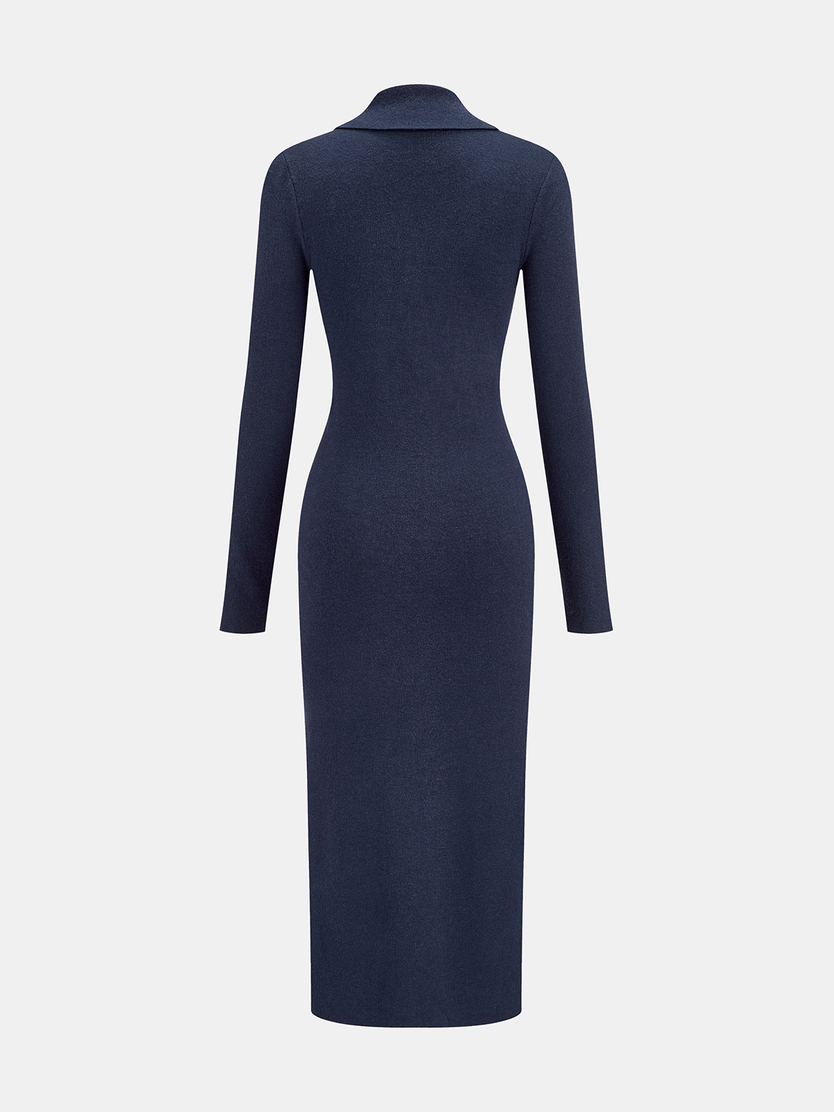 Collared Button Front Longline Knit Cardigan-Chicvia