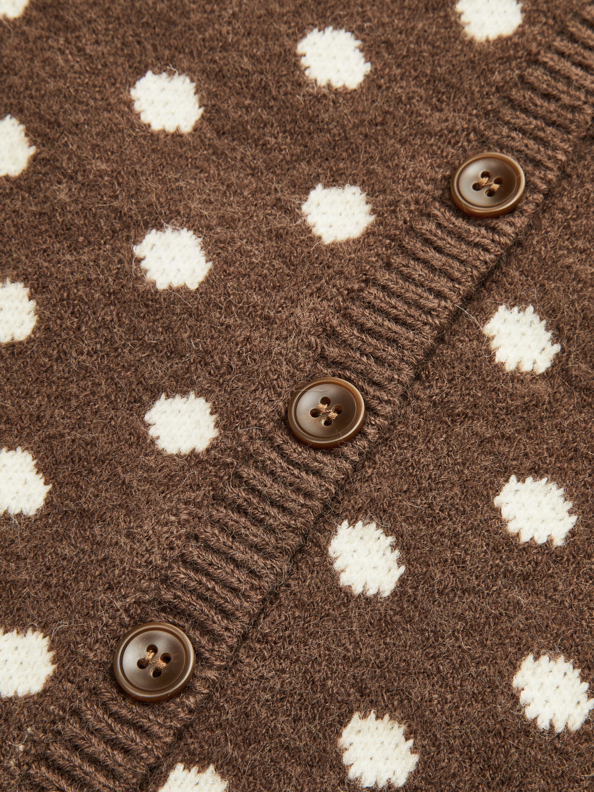 Polka Dot Button Front Cardigan-Chicvia