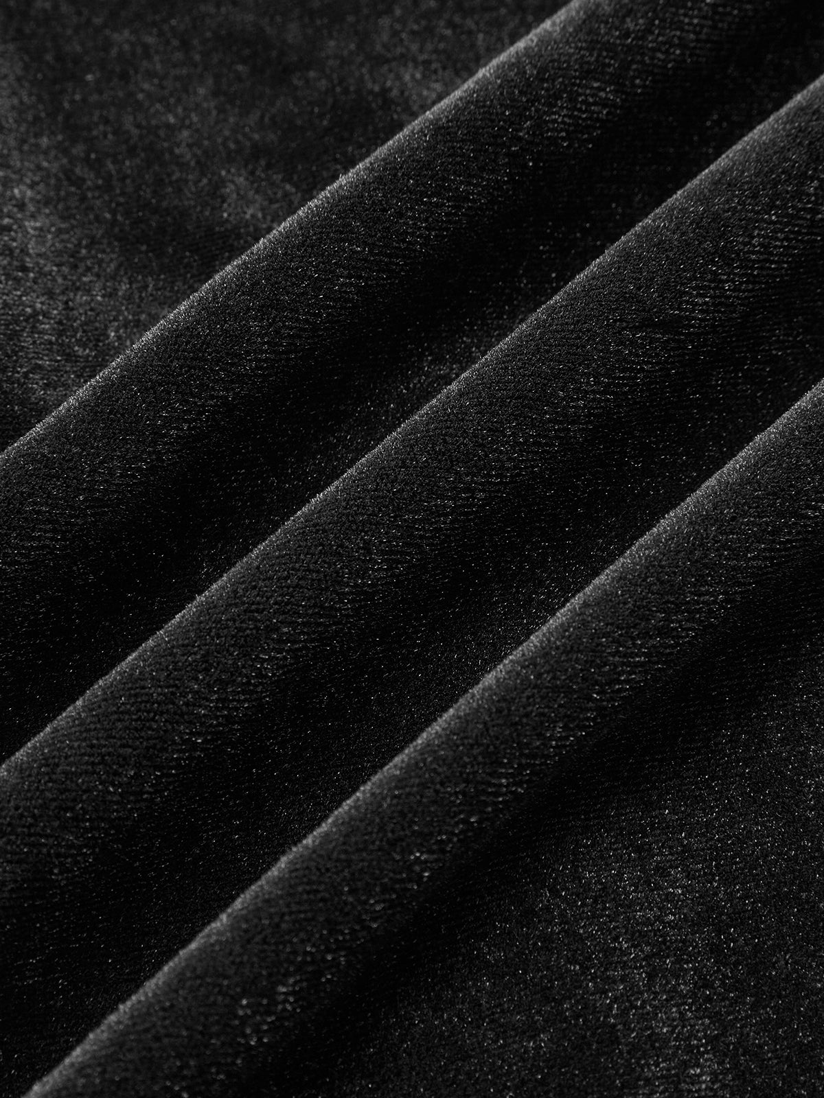 Lace Panel Velvet Long-Sleeve Maxi Dress-Chicvia