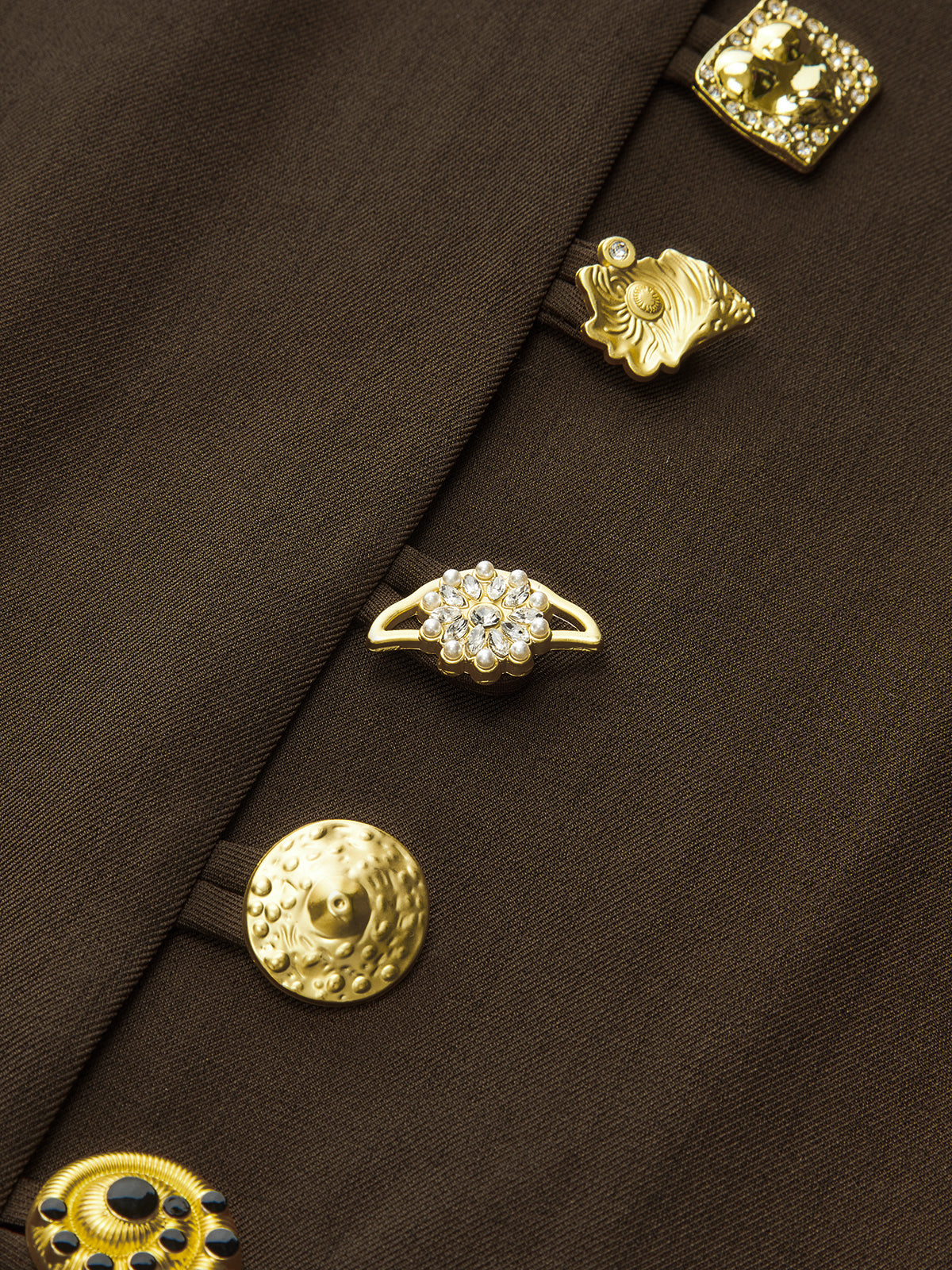 Metal Side Button Long Sleeve Midi Dress-Chicvia