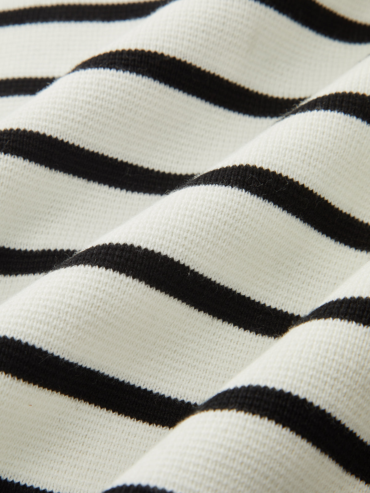 Denim Panel Striped Knit Shirt-Chicvia