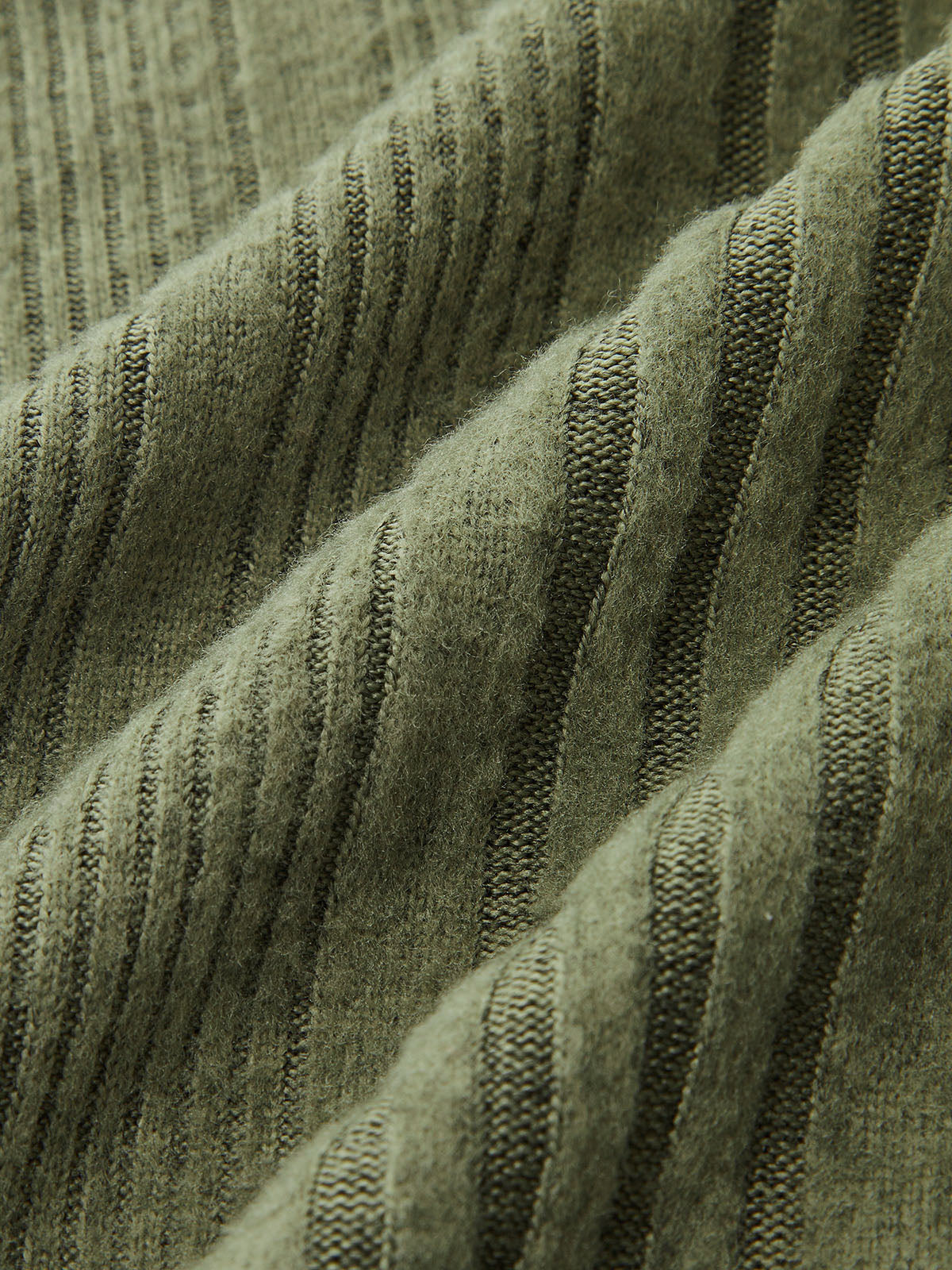 Flared Cuff Asymmetric Ribbed Knit Top-Chicvia