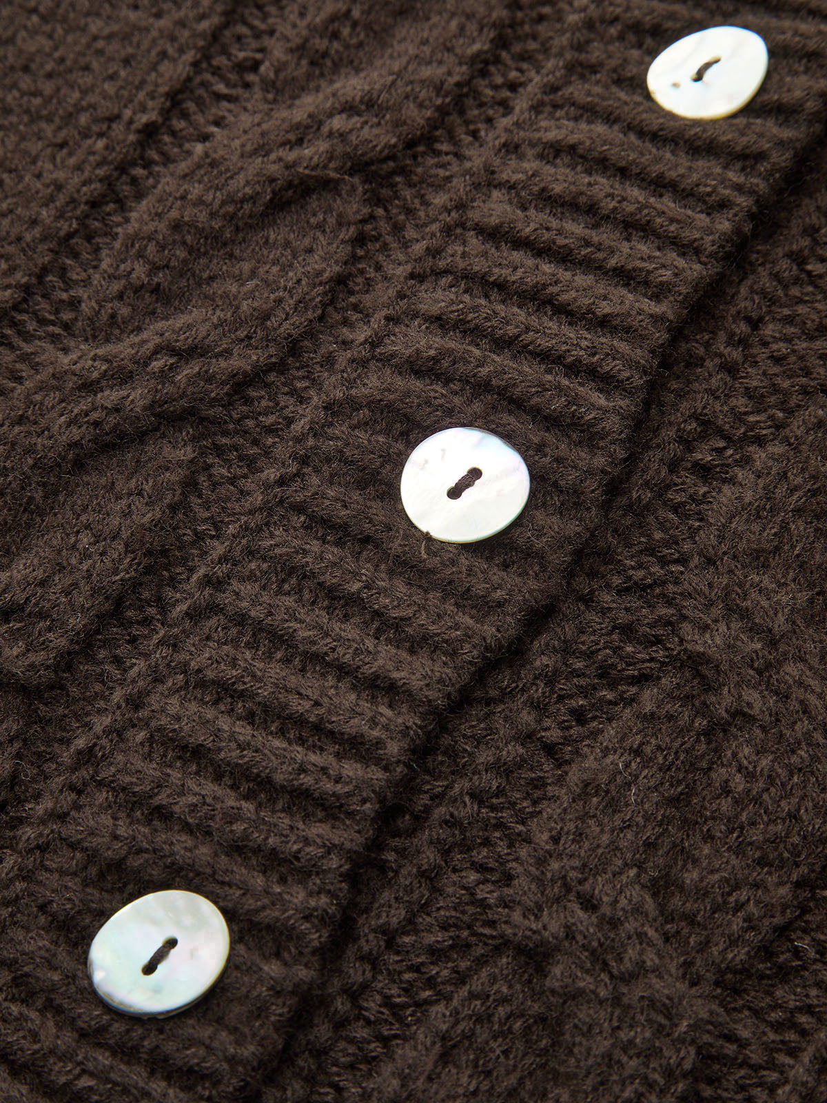 Cable-Knit Wool-Blend Collared Sweater Vest-Chicvia
