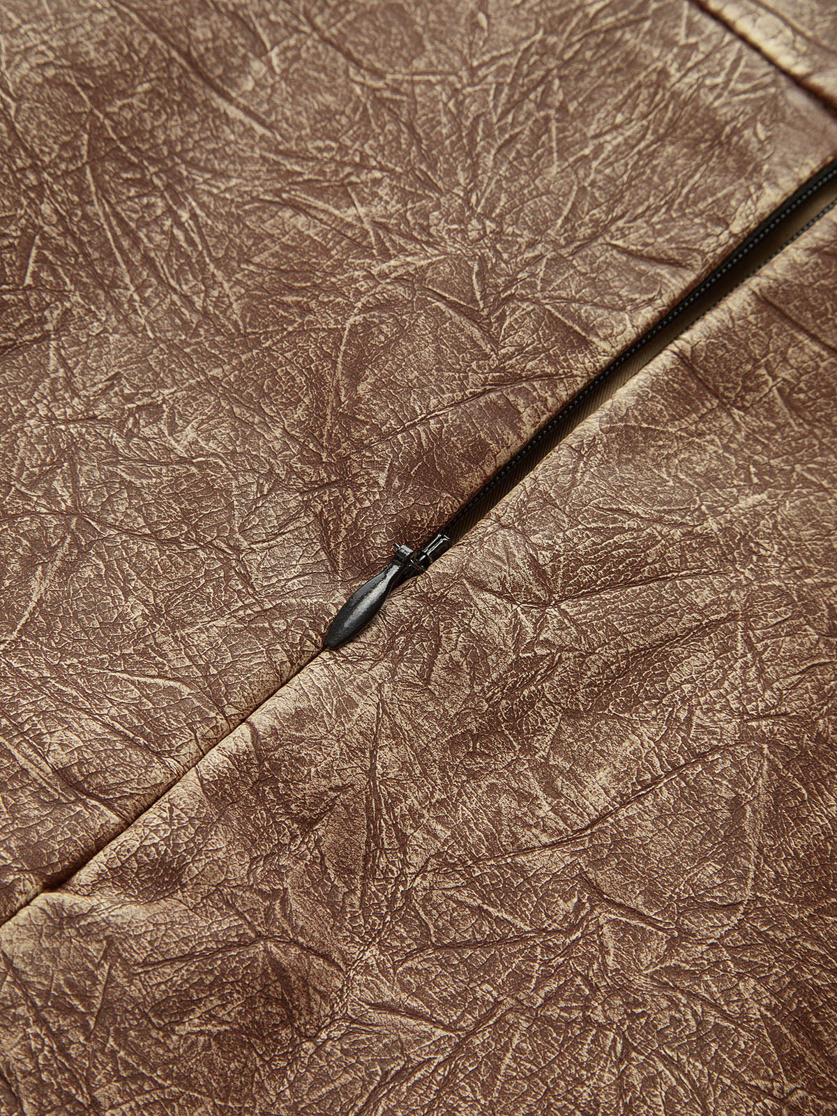 Faux Leather Belted Mini Skirt-Chicvia