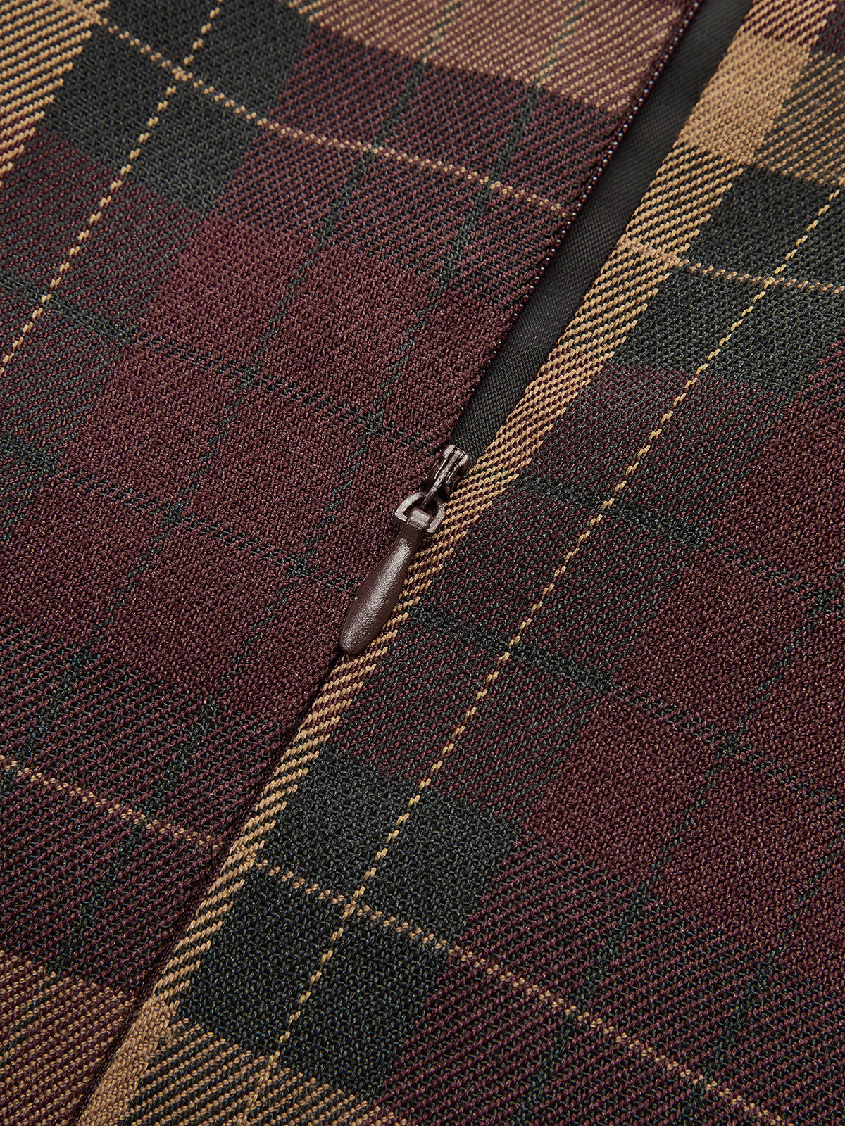 Metal Detail Plaid Sleeveless Pleated Mini Dress-Chicvia